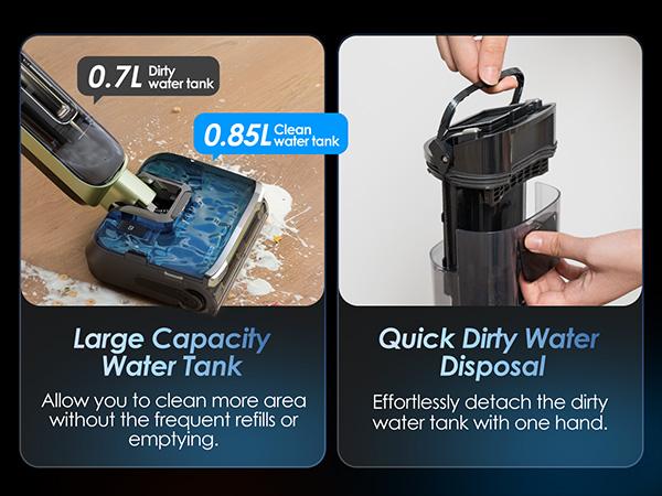 Tineco FLOOR ONE S7 Master Wet Dry Vacuum Cleaner, StreakFree Scraper, 3.9inch Ultra-Slim Body, 23kPa Suction, Flashdry Self-Cleaning System, 150° DustReveal Green Headlight