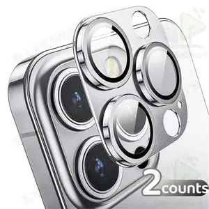 KAYKWONG'S 2-Pack Camera Lens Protector for iPhone 13/14/15/16/17 Pro/pro Max/plus/Air, Metal Tempered Glass, Anti-Scratch, Fingerprint Resistant, Easy Install, Accessories