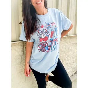 Patriotic Collage Graphic Top