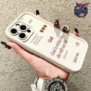 Christian God Is Within Her Bible Verse Beige Aesthetic Pattern for iPhone 17 16 15 14 Pro Max 13 12 11 Air XR XS Plus Slim Shockproof Protective TPU Case