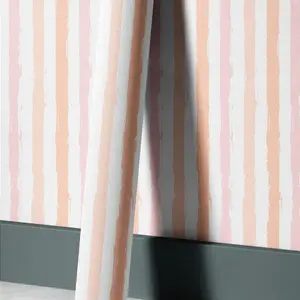 Striped Pattern Wallpaper, Self Adhesive Waterproof Wall Sticker, Decorative Wall Paper for Home Wall, Wardrobe, Cabinet, Furniture Surface