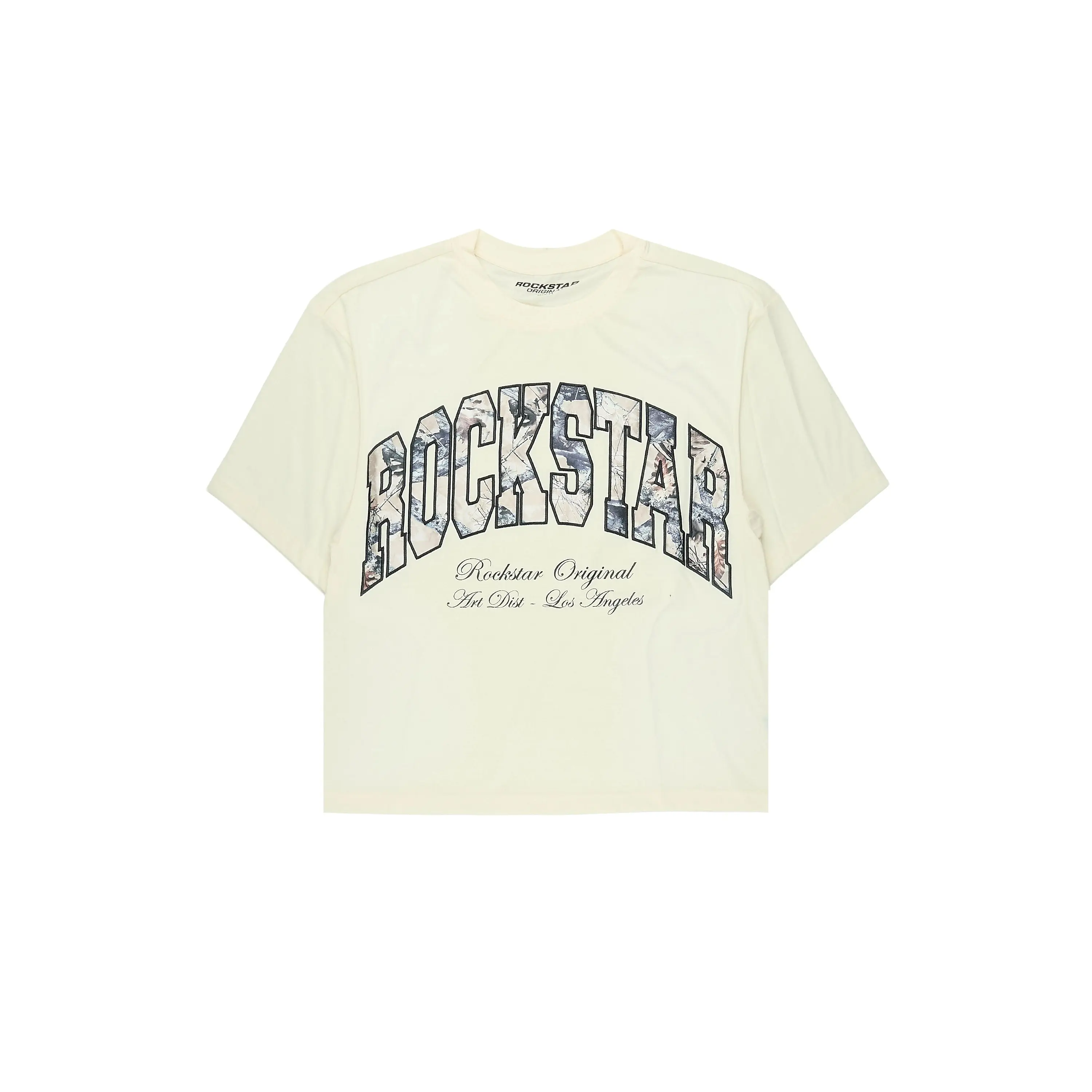 Alas Beige Boxy Crop Tee