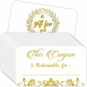 PARTH IMPEX 50 Blank Coupon Cards - Redeem Gift Voucher for Present, Love Coupons for Husband Wife, Blank Gift Certificates, Christmas Valentine Couples Coupons Book for Him, Her, Boyfriend PARTH IMPEX