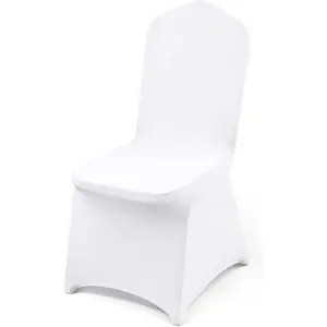 VEVOR 200 Pcs Flat - Front Chair Covers Polyester Spandex Chair Cover Stretch Slipcovers, Wedding, Holiday, Banquet, Party, Celebration, Dining, WhiteVEVOR Super Brand Day