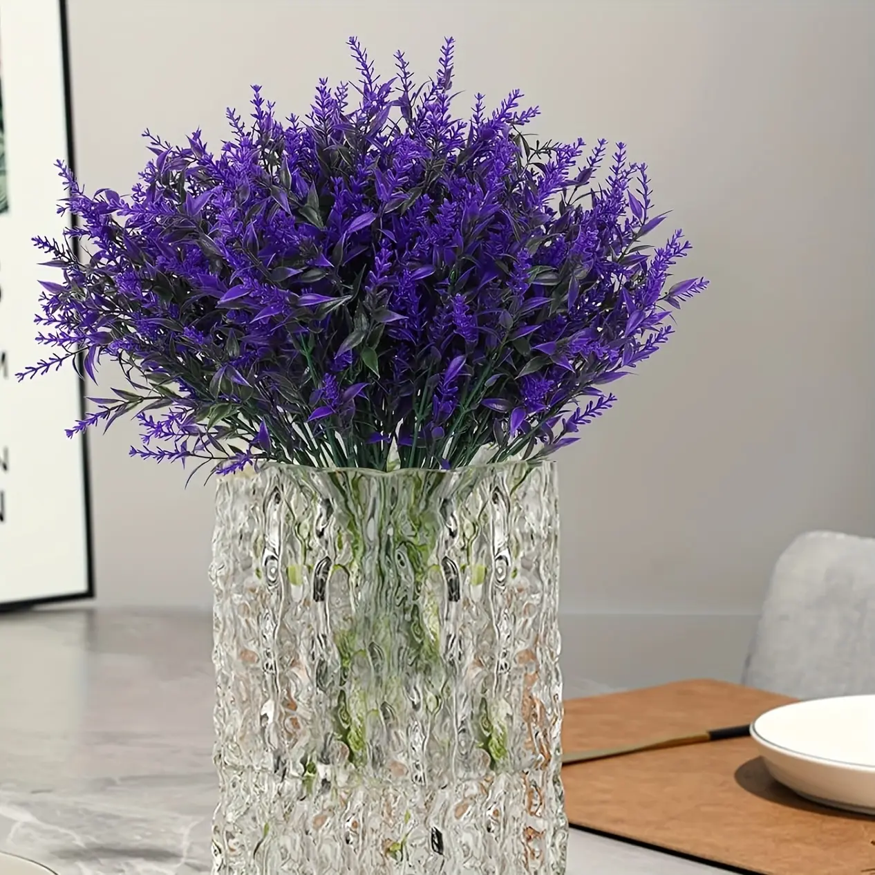 36 Pieces UV Resistant Artificial Lavender Flowers - Realistic Outdoor/Indoor Decorative Plastic Lavender Stems for Gardens, Porches, Window Sill Decorations and Home Decor, Spring Friendship Day Decorations, Artificial Plant Decor