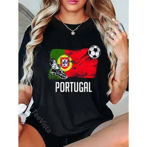 100% Cotton Portugal Flag Jersey Portuguese Soccer Team Portuguese T-Shirt