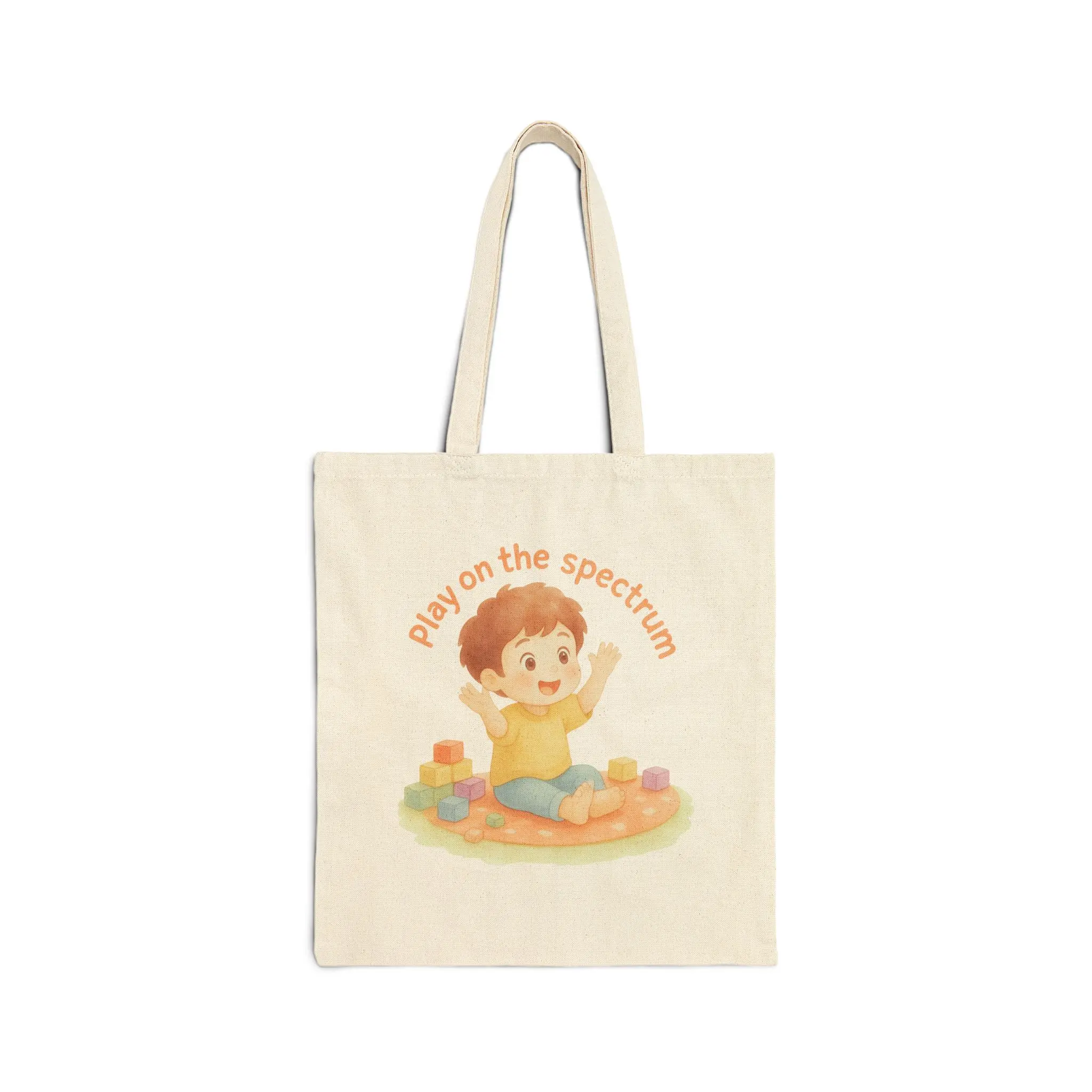 Play on the Spectrum Tote Bag | Cute Kid Illustration, Autism Awareness
