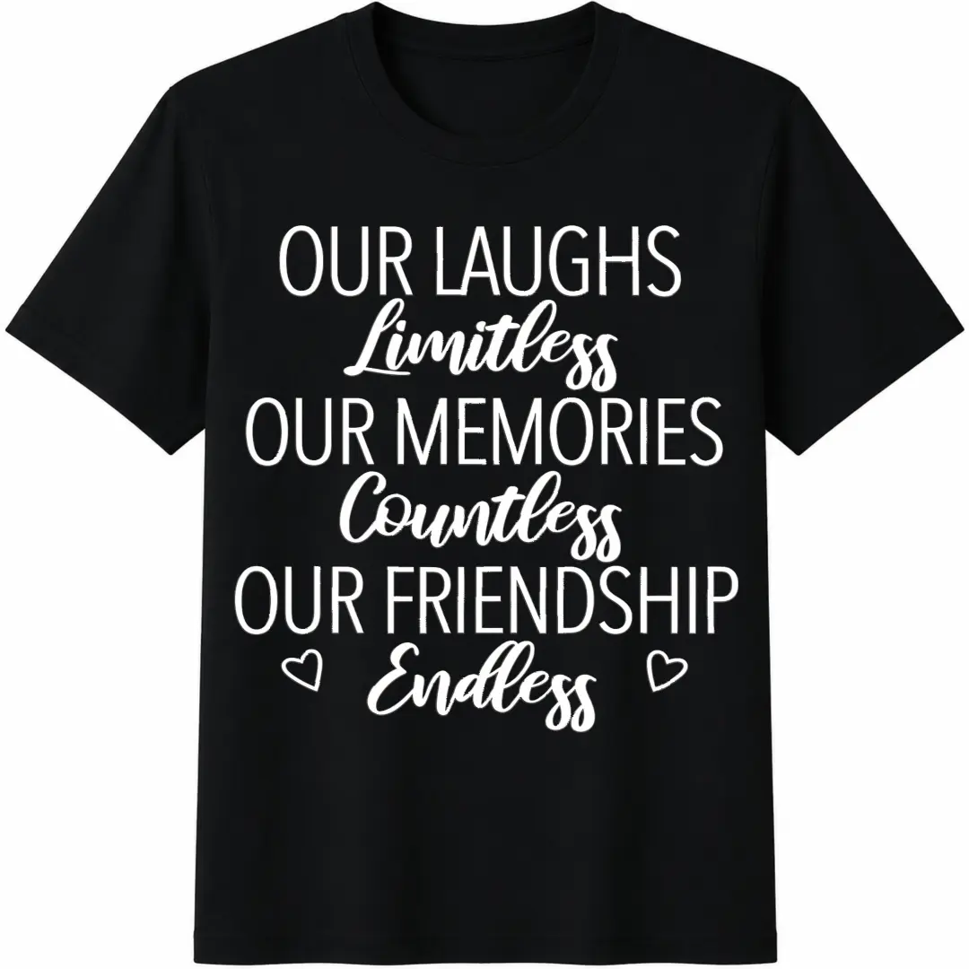Friends, Our laughs are limitless, Our Memories Are Countless, Our Friendship is Endless, Best Friends Shirts, Best Friend Matching Shirts
