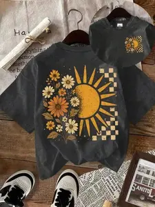 Plus Size Women's Casual Graphic Tee, Street Style Short Sleeve T-Shirt