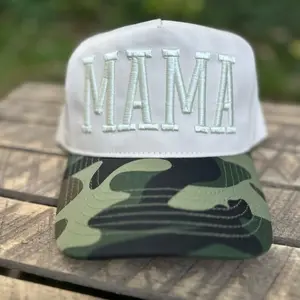 Mama Trucker Hat, Embroidered Mama Hat, Camo Trucker Hat, Canvas Trucker Hat