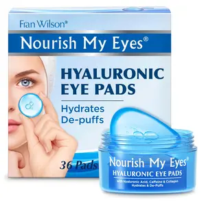 Fran Wilson Nourish My Eyes Eye Pads - Soothe Tired Eyes, Reduce Puffiness & Dark Circles, hydrates the skin around the eyes - 36 Count - Cooling & Refreshing, Instantly (Hyaluronic) Gel Moisture