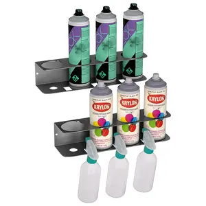 Wall-Mounted Spray Bottle Storage Rack, Heavy-Duty Garage & Home Paint Can Organizer, 1 Piece Sprayer Holder, Durable Metal Construction