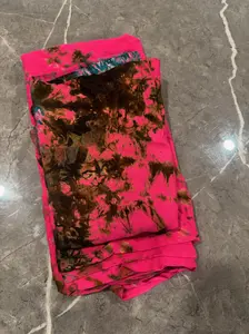 Classic Karis Somali Baati with Matching Garbasaar 2 Piece Set Forest Green Mauve Tie-Dye Somali Elegance Set