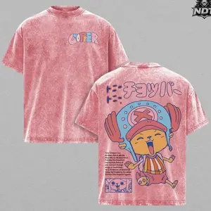 Limited Tony Tony Chopper Vintage Washed Double Print Tee – One Piece Straw Hat Doctor Anime Graphic T-Shirt, Oversized Heavyweight Cotton 90s Y2K Streetwear Unisex Gift Shirt Summer Outfit LJT