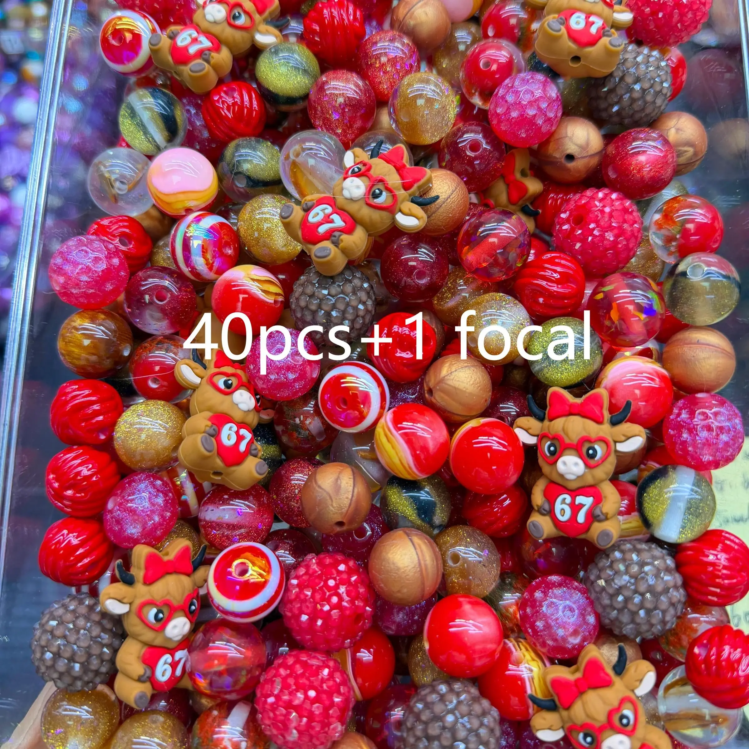 March Third Round Acrylic Silicone Beads, Decorative Beads, Beads for Bracelets, Creative Mix for Bracelet Making, Keychains & Jewelry Accessories, DIY Supplies, Mixed Beads, Beads for crafts
