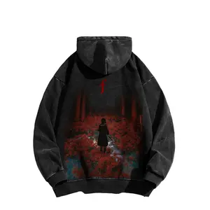Silent Hill F - Friends Won't Stay Together Forever - Hinako Shimizu Art Horror Game Washed Sweatshirt - Double-Sided Pure Cotton Unisex Street wear Pattern Washed Sweatshirt