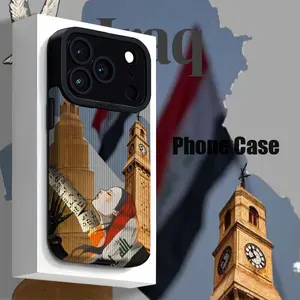 Iraq Map Leather Phone Case for iPhone 17 Pro Max/17 Air/17 Pro/17/16 Pro Max/16 Plus/16 Pro/16/15/14/13/12/11/8/7/XS Max/XR/x/XS/8 Plus