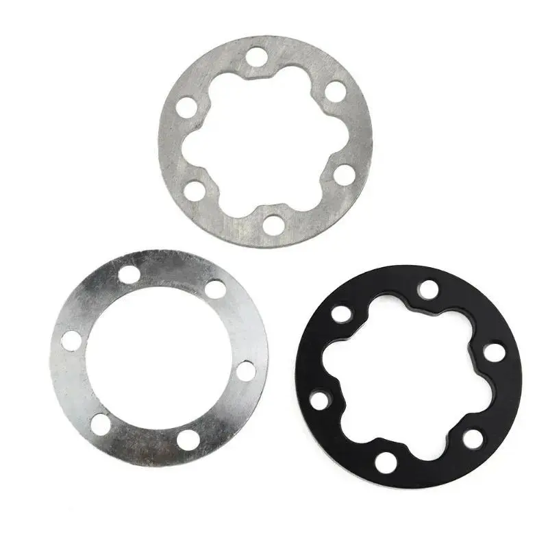 1set Electric Scooter Brake Pads Spacer Six Holes Disc Washer Wheel 2/2.5/4/5mm Aluminium E-Bike Scooter Brake Pads Spacer Parts