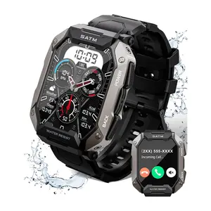 Smart Watch with Answer/Make Call 100+ Sports Modes Fitness Smart Watch, IP68 Waterproof 80 Days Extra-Long Battery Heart Rate/Blood Oxygen/Sleep Monitor Smartwatch for Android & iOS-BY