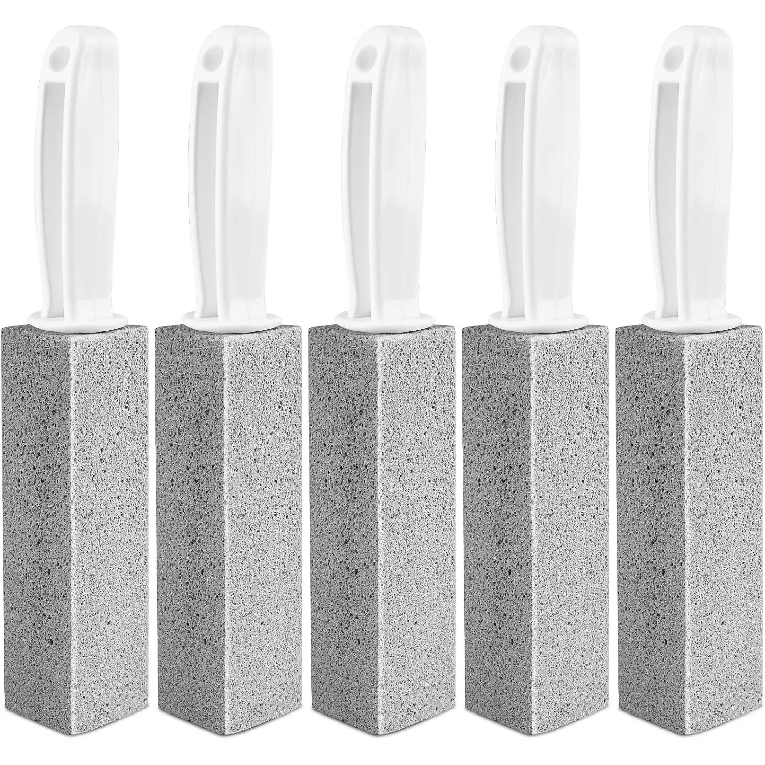 Toilet Pumice Stone With Handle, 5 Pack Pumice Stone Toilet Bowl Cleaner, Hard Water Toilets Ring Remover for Cleaning Toilets, Bathtubs, Stove, Grills, Swimming Pools, Sinks