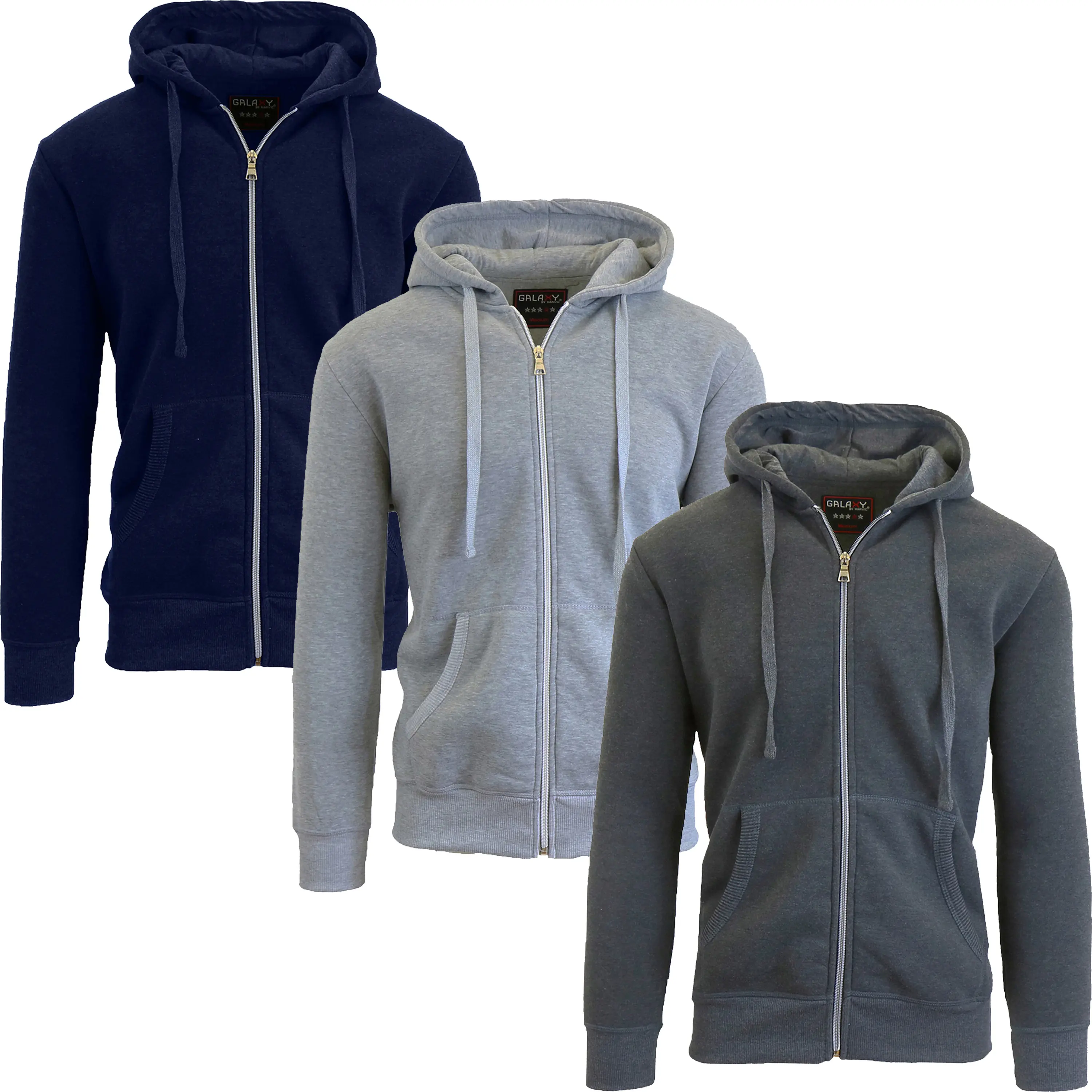 (3-Pack) Navy-Charcoal-Heather Grey