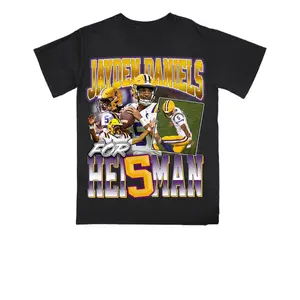 Jayden Daniels Heisman Football Tee,Graphic T-Shirt,Casual Streetwear,Menswear,Womenswear,Fan Apparel for OBJ Fans,Gift for Him and Her