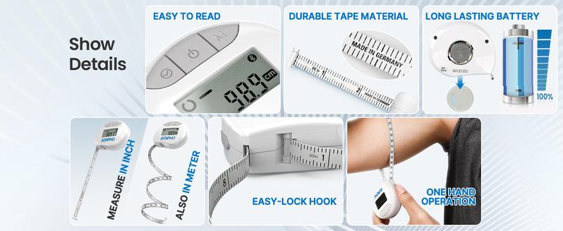 RENPHO Health and Fitness Bundle Smart Scale and Smart Tape, Gym Gifts with Digital Bluetooth Scale with Tape Measure for Body Measuring, Monitor Health Analyzer for Weight Loss, Muscle Gain, Gift 400lbs, Inches/cm