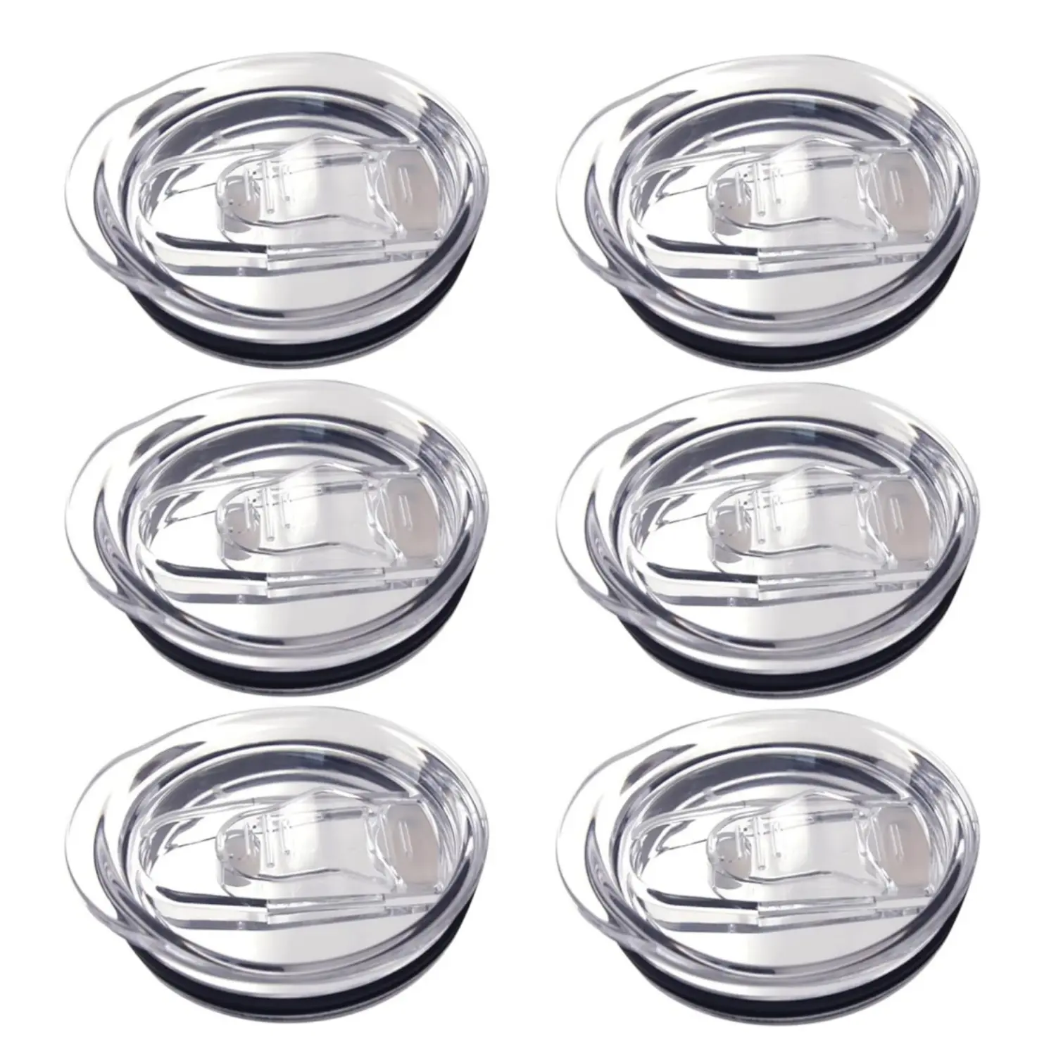 6Pcs 20oz Cup Lids, BPA-Free ABS & Silicone Sliding Replaceable Lids for YETI Steel Travel Mugs, 2.64-Inch Durable Spill-Proof Straw-Friendly Covers That Extend Cup Life (Home Improvement Drink Accessories)