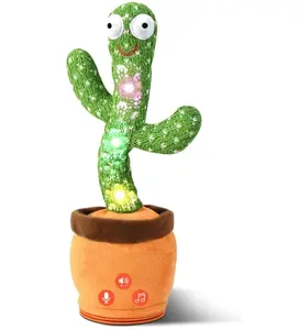 Cactus Baby Toy Talking Dancing Singing Adjustable Volume, Baby Girl for 1 Year Old, Infant Toys for 0-6 6-12 Months