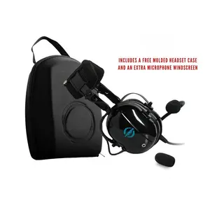 Hobbs Flyer H1 Passive Noise Canceling Aviation Headset with Music Input