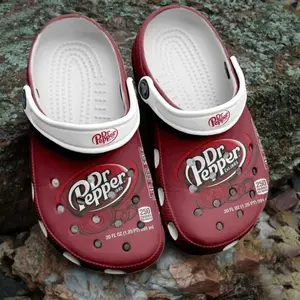 Clogs Dr Pepper Tie Dye Rojo Negro Sandalias Ligeras Unisex Zapatos de Jardín Verano Impermeables, Vintage Dr Pepper Tie Dye