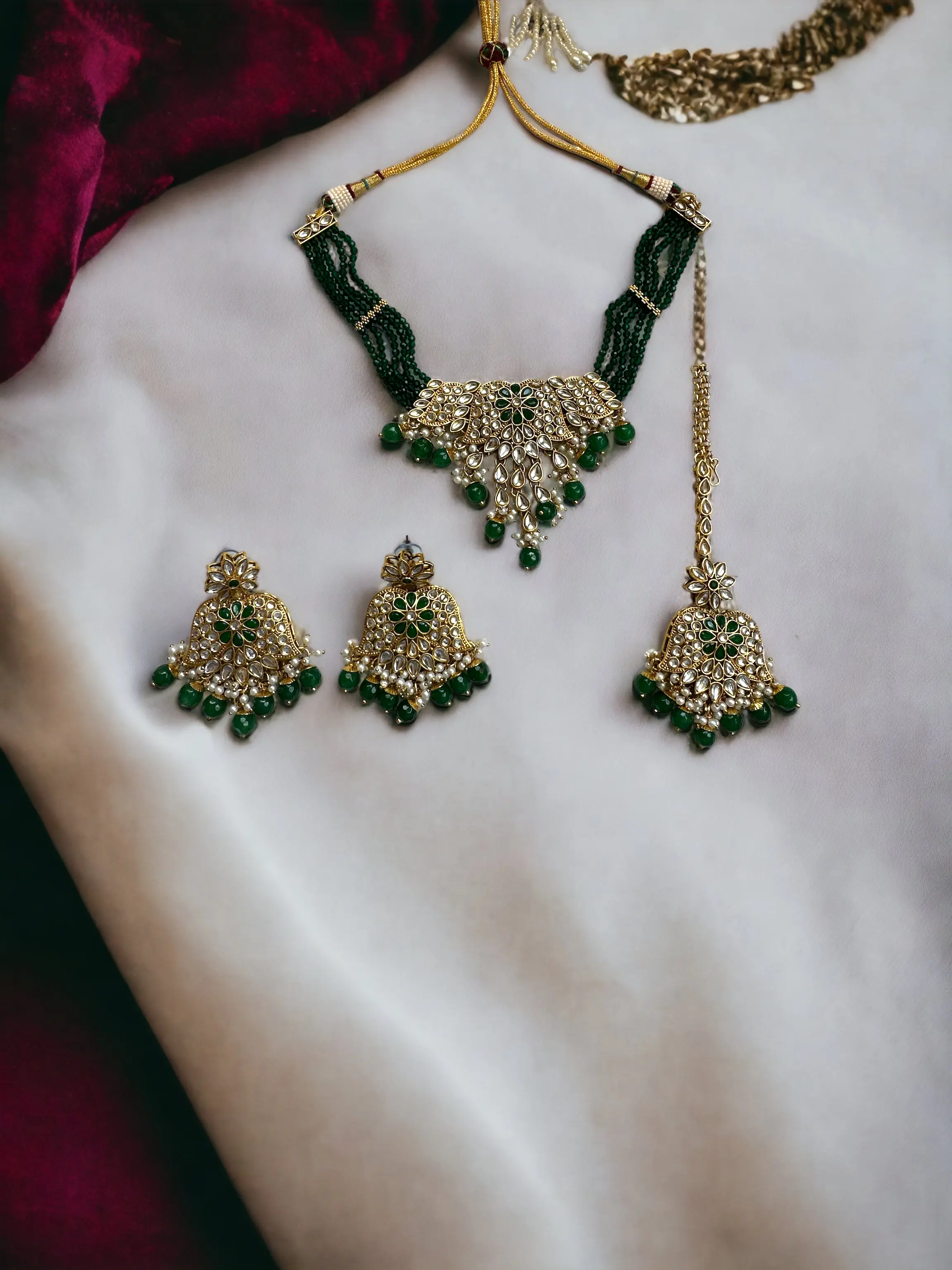 Indian bridal jewelry Female Engagement wedding Female Bollywood Indian Pakistani jewelry set