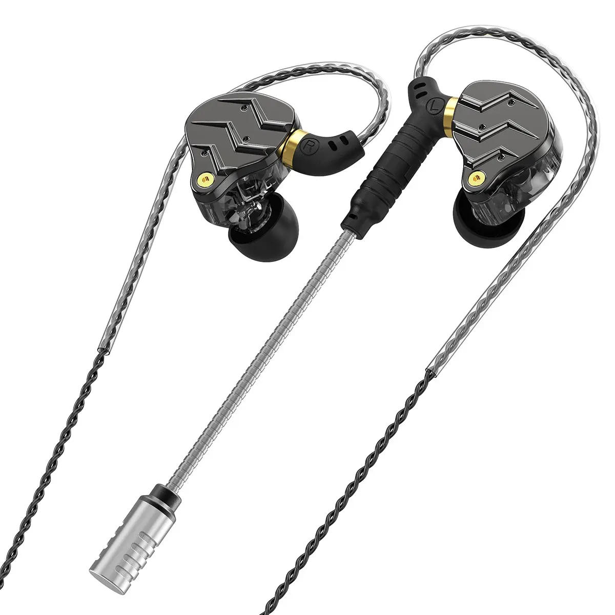 Sprise Kg01 In-Ear Monitors, Professional Gaming Earbuds, 11mm Dynamic Driver, Dual Drive, 4D Surround HiFi, Detachable Mic, Anti-Tangle Wire, Dynamic Driver High Performance IEMs