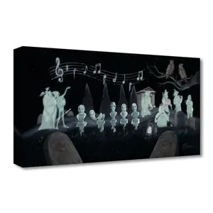 Disneyworld Haunted Mansion Walt Disney Fine Art Michael Provenza Ltd Ed 1500 Treasures on Canvas Print TOC "Graveyard Symphony"