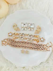 12-Piece Shoe Clip Set, Colorful Cat Butterfly Design, Sparkling Rhinestone Pearl Accents, Lightweight Luxury Style, Waterproof Durable Material, Decor