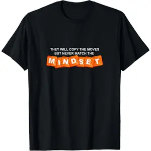 100%cotton Coral Color Can't Match The Mindset Coral Graphic T-Shirt