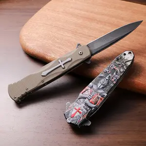 Multi-functional camping knife featuring a high-hardness durable stainless steel blade and lightweight G10 handle, supporting smooth one-handed operation, suitable for daily carry, camping, hiking, fishing, travel, and daily tasks.