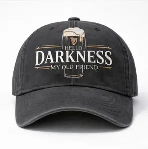 Hello Guinness St Patrick Hat, Dad Cap Washed, Irish Shamrock Guinness Pint Embroidery Hat, Vitamin G Embroidery Hat, Beer Dad Hat