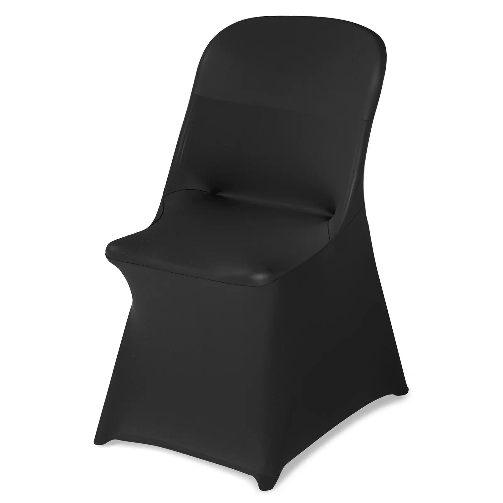 【Summerfinds】VEVOR 30 Pcs Black Polyester-Spandex Stretch Flat-Front Chair Covers for Folding Chair, Wrinkle Resistant, Soft, Machine Washable, Fits 18.11x19.69x33.86 in Seats, Ideal for Wedding, Dining Banquets