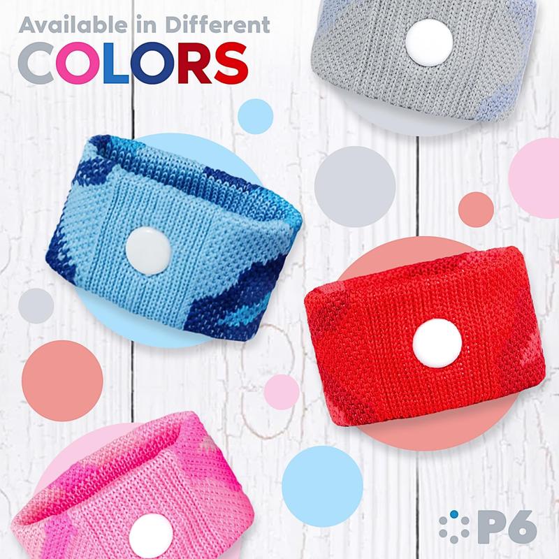 P6 Motion Sickness Bands for Kids and Adults Wristbands for Anti Nausea Sea Cruise Travel Car Pregnancy Morning Sickness All-Natural Non Drowsy Relief Acupressure Treatment (1 Pack, Blue)