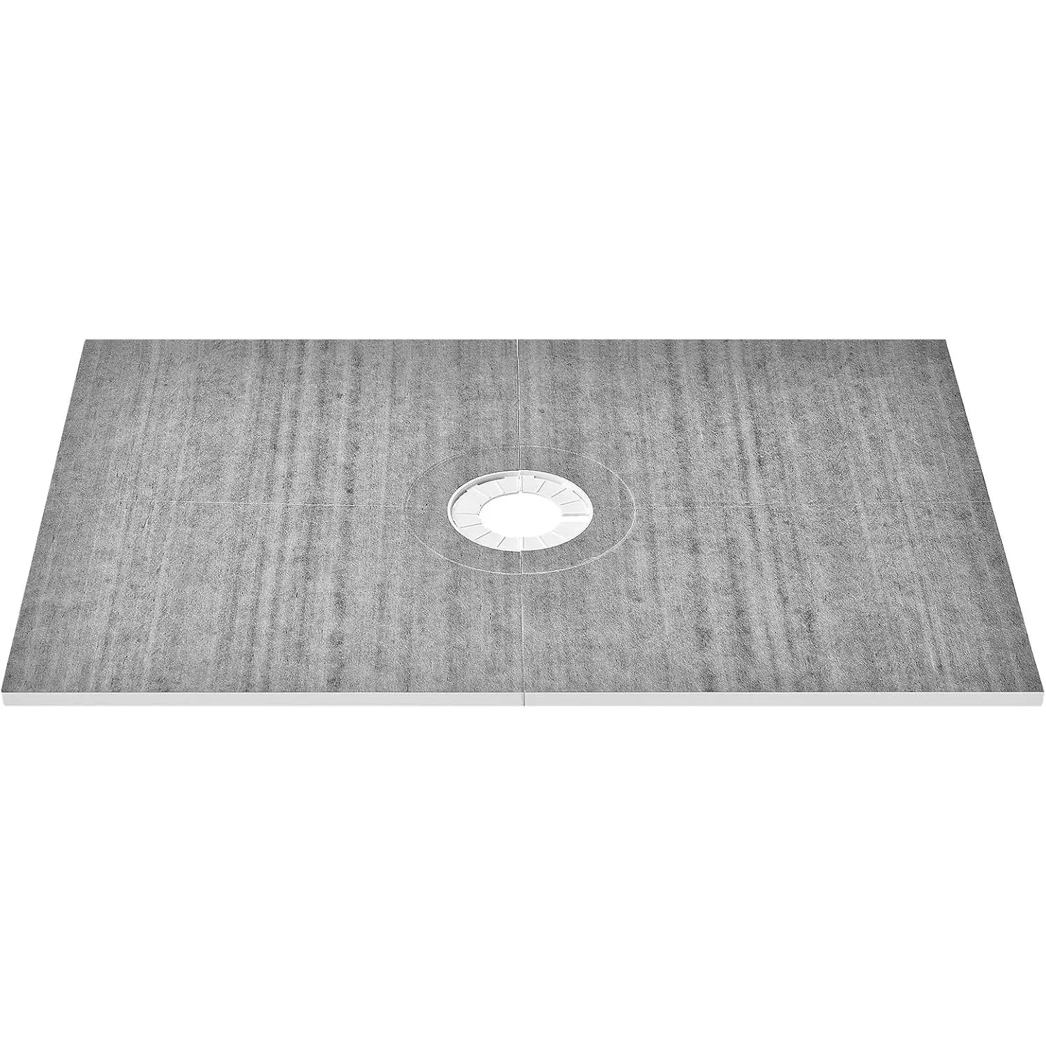 VEVOR Shower Curb Kit, 48"x72" Shower Pan Kit with 6.3" Central Drain, Lightweight EPS Shower Installation Kits with 2 Waterproof Cloths, Shower Pan Slope Sticks Fit for Bathroom