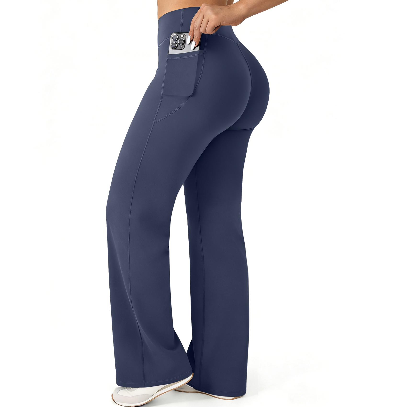 JGS1996 Women's High Waisted Straight Leg Yoga Pants - Casual Loose Outfit Lounge Pants Soft Stretchy Seamless Leggings Comfortable Flattering Activewear for Workout Gym Daily Wear