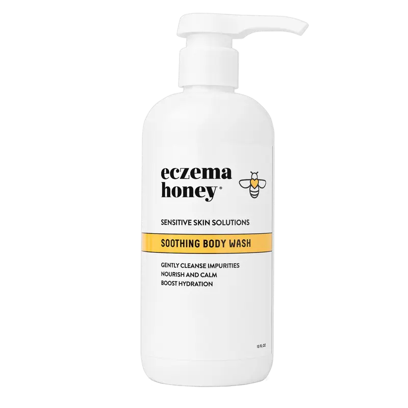 Eczema Honey Soothing Body Wash - Daily Shower Gel & Eczema Treatment - Sensitive Skin Body Wash for Adults, Kids, & Babies - Body Cleanser for Eczema Relief Body Care Smooth