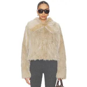 Show Me Your Mumu Park City Jacket in Cedar Brown Faux Fur