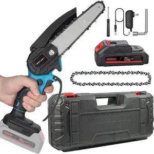 Portable Electric Chain Saw, Handheld Chainsaw, Rechargeable Mini Electric Saw, Cordless Chainsaw for Garden Orchard, Professional Woodworking Tool for Home, Cordless Cutting Machine