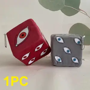 3inch Prison Dice Square Toy Blue Soft Eyes Figure Creative Cartoon Japanese Anime Dice Action Figurine Doll Prison Kid Toy Gift Soft Vinyl Figure