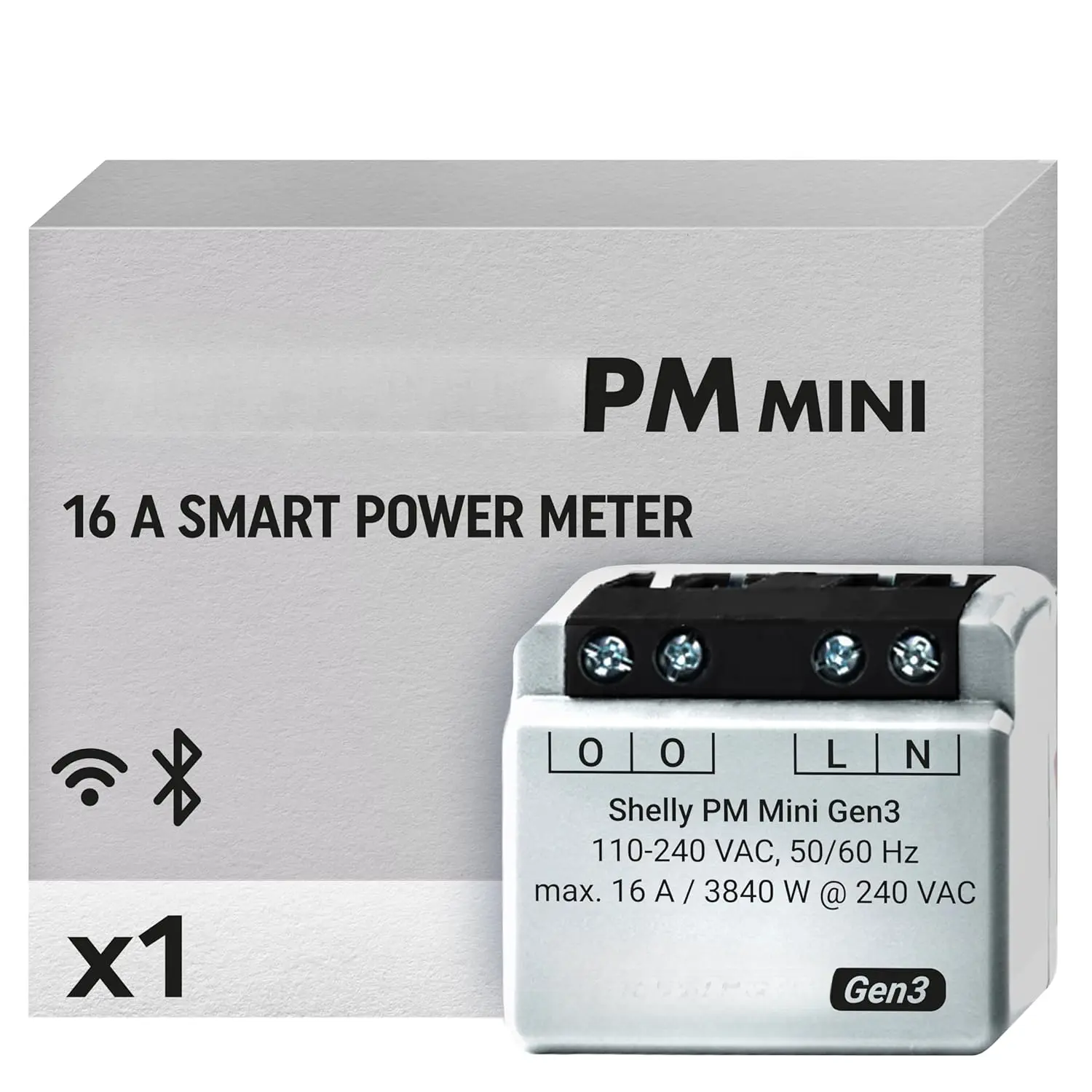 PM Mini Gen3 | WiFi  Power Meter 1  16 A | Home Automation |  Gateway | Compatible with Alexa &  Home | iOS Android App | No Hub Required |  Schedules