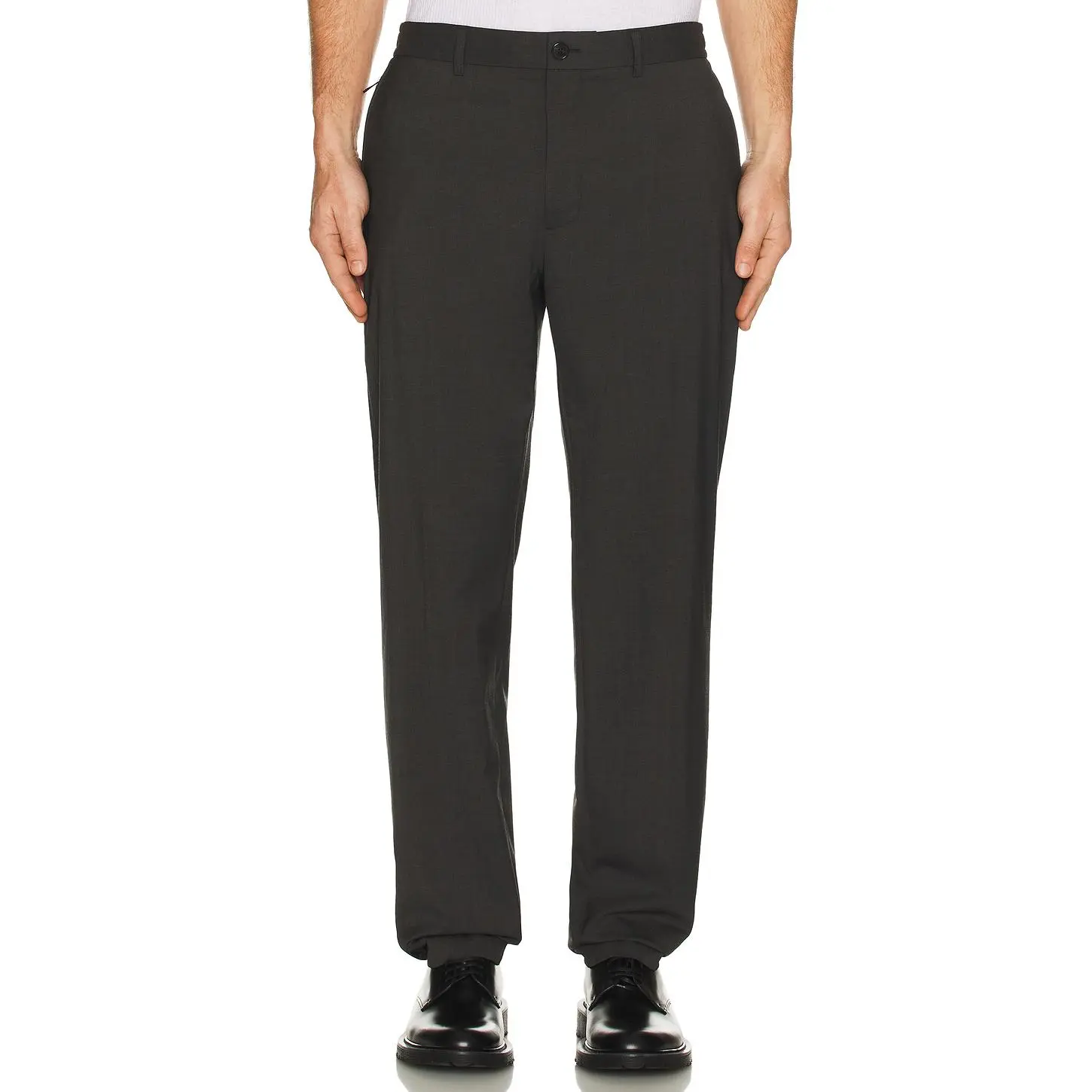Theory Motion Wool Curtis Pant in Charcoal Melange
