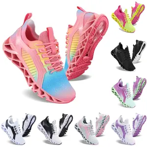 Trendy Gradient Blade Shoes with Breathable and Shock-absorbing Outsoles. Couple-style Casual Shoes.