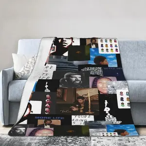 Drake Christmas Gift Throw Blanket -  Cartoon Pattern, Super Soft Fleece Plush Blanket for Her/Him, Cozy Couch & Bedding Decor A1210-233